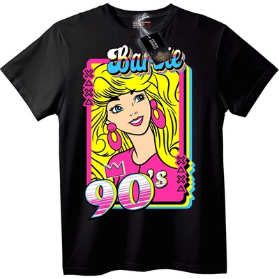 NOONEBRAND Тениска Barbie 90-те ретро - M, Black