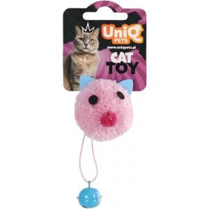 Uniq Pets Mousehunt Plush Mouse Ball - плюшена играчка мишка за котка със звънче, 5 см