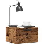 vidaXL Нощни шкафчета за стенен монтаж, 2 бр, cтаро дърво, 34x30x20 см (856980)