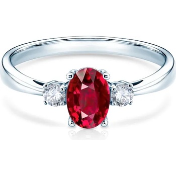 Image 1 of SAVICKI Пръстен Red Passion: бяло злато, рубин