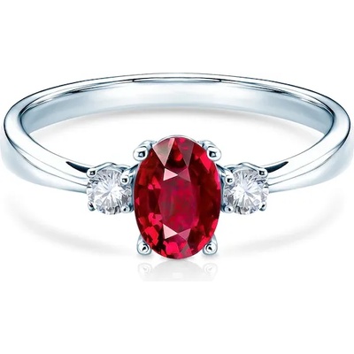 SAVICKI Пръстен Red Passion: бяло злато, рубин