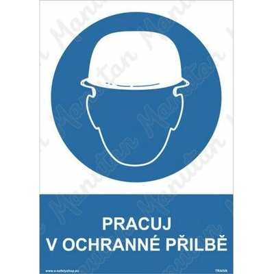 Pracuj v ochranné přilbě, plast 148 x 210 x 2 mm A5