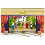 Viga Toys Комплект Viga - Дървен детски куклен театър с магнити, 4 приказки (56005)