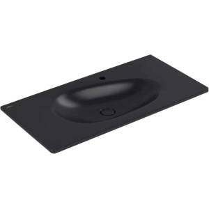 Villeroy & Boch Antao - Мебелна мивка 100x50 см, без преливник, отвор за смесител, CeramicPlus, Pure Black 4A76A2R7 (4A76A2R7)