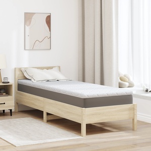 vidaXL Кокосов Топпер Бяло 70 x 200 cm Жакардова материя (4106390)