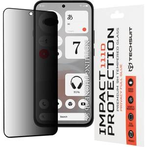 Techsuit Поверителен стъклен протектор Techsuit 111D Privacy Full Glue - Nothing Phone (4b) - Черен