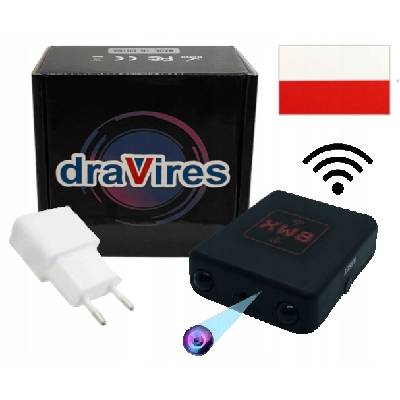 Mini kamera draVires WiFi špionážní HD + nálepka