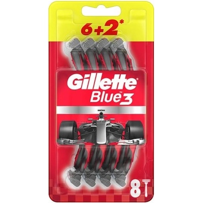 Gillette Blue3 Red 8 ks