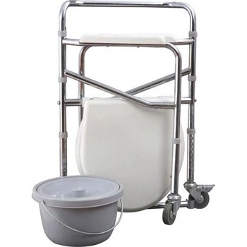 Maxizdrav Toaletní židle pojízdná skládací