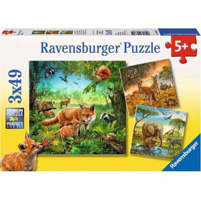 Ravensburger - Puzzle 3x49 Animals of the Earth - 40 - 99 piese