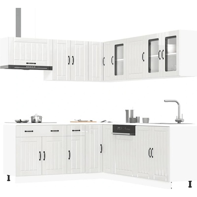 vidaXL Комплект кухненски шкафове от 11 части Lucca, инженерно дърво (3314923)