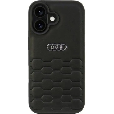 Audi Synthetic Leather iPhone 16 6.1" black/black hardcase AU-TPUPCIP16-GT/D2-BK (6955250228411)