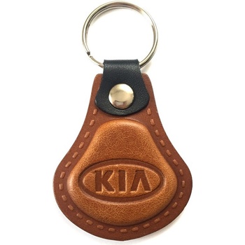 Prívesok na kľúče Auto Two M Kožená Kia hnedá