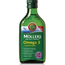 Möller`s rybí olej Omega 3 z tresčích jater s ovocnou příchutí 250 ml