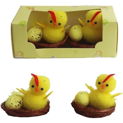 Velikonoční kuřátka s vajíčky, 2 ks X5756 – Zboží Dáma