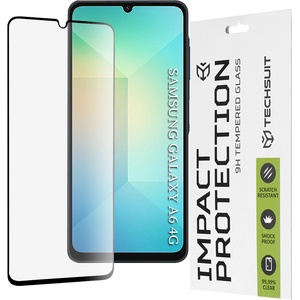 Techsuit Протектор за Samsung Galaxy A06 - 111D Full Cover / Full Glue Glass - черен