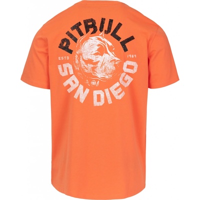 PitBull West Coast pánské triko DOG SD oranžové
