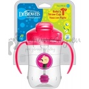 Dr.Brown´s hrneček s brčkem s držadlami růžový TC91101 270 ml