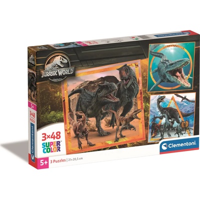 Clementoni - Puzzle 3x48 Jurassic World - 40 - 99 piese