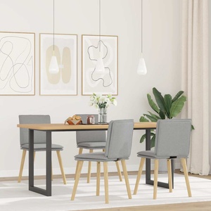 vidaXL Трапезни столове, 4 бр, облачно сиви, текстил (3315364)