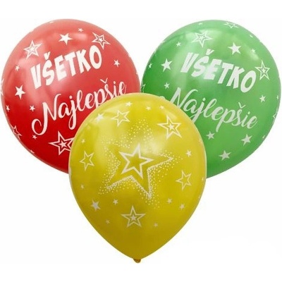 Balóny Všetko Najlepšie farebné