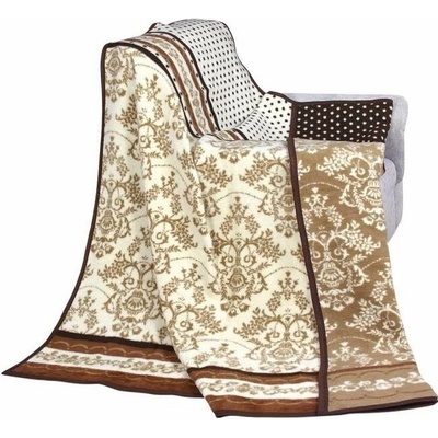 Bellatex deka Karmela Hnědé ornamenty 150x200