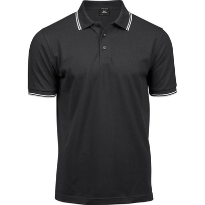 TeeJays polokošile TJ 1407 elastická krátký rukáv pánská COT-18140798001 černé bílá
