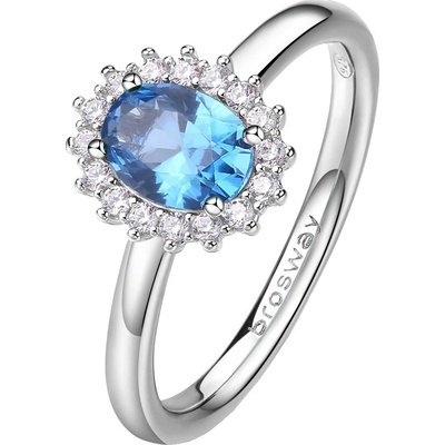 Brosway strieborný prsteň Fancy Freedom Blue FFB70