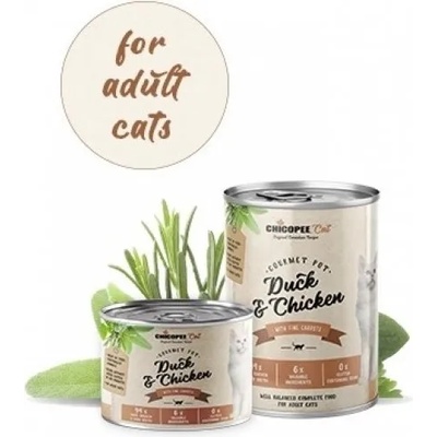 Chicopee Duck Chicken консерва за котка с 94% патешко, пилешко и телешки бульон - 195 гр, Германия