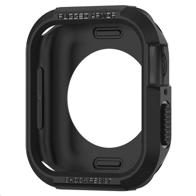 Spigen Силиконов калъф кейс за apple watch 4 (40mm) spigen rugged armor , черен (061cs24480) (061cs24480)