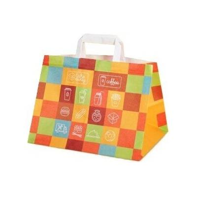 Хартиена чанта с широко дъно " Take away" 25бр стек (е-3457)