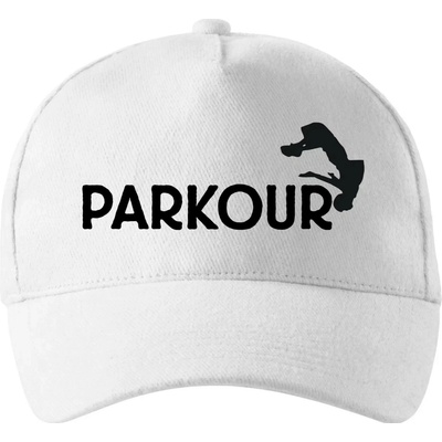 Parkour salto so zahnutým šiltom a mosaznou sponou Biela