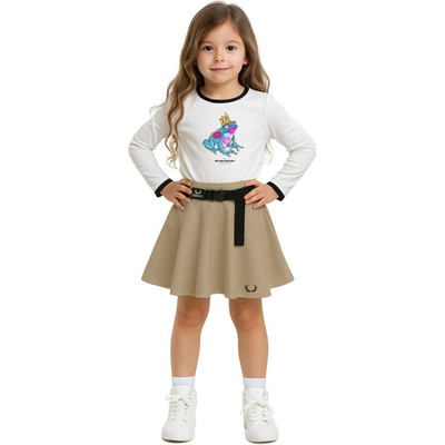 Dievčenská sukňa s opaskom baby blue