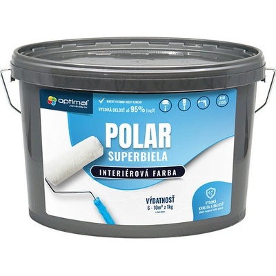 Optimal interiérová biela farba polar 6kg