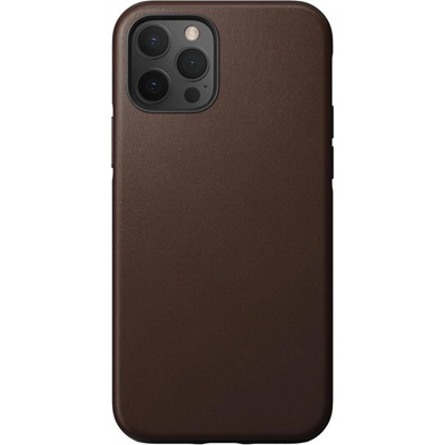 Nomad Leather Rugged Case - кожен (естествена кожа) кейс за iPhone 12, iPhone 12 Pro (кафяв)