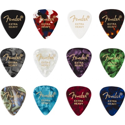 Fender 351 Celluloid Picks Medley Extra Heavy