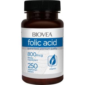 BIOVEA Folic Acid 800 mcg [250 Таблетки]