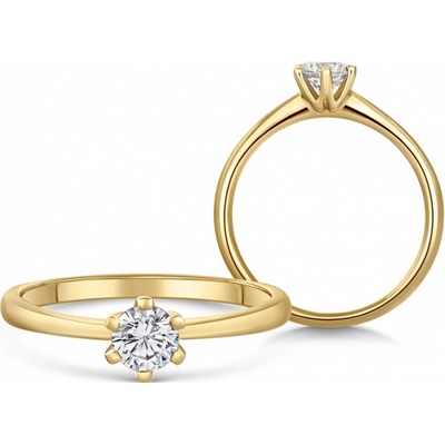 Sofia Diamonds zlatý zásnubný prsteň s diamantom BDRB00150YG