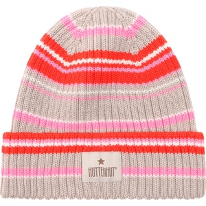 Huttelihut Детска зимна шапка (beanie) Huttelihut Kid's Hat Wool Knit Color Stripe Beanie - Begonia Pink - размер 53 cm (904-6683-0113)