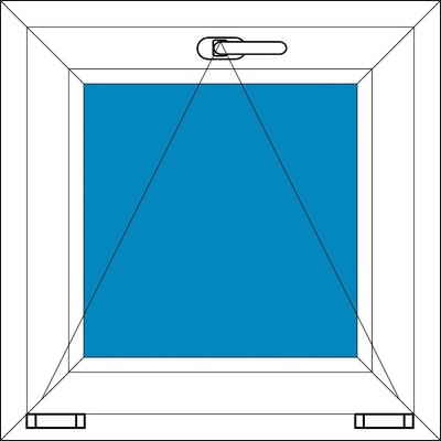 Ekosun Plastové okno 80x120 cm Sklopné Ekosun 7 Swisspacer Ultimate Bílá - Tmavý dub