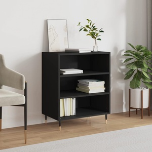 vidaXL Бюфет черен 57x35x70 см инженерно дърво (827125)