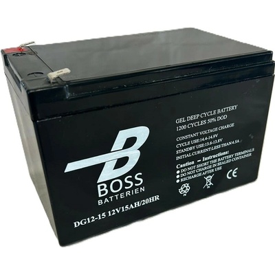 Boss DEEP Cycle Gel 12V 15AhDG12-15