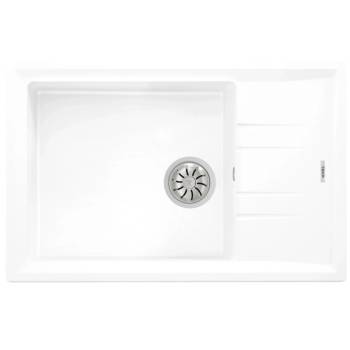 Teka Мивка Teka Stone 60 S-TG, Гранит, Обръщаема, За шкаф, 60 см, Бял (115330033)