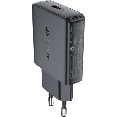 ACEFAST Стенно зарядно устройство A65 - Acefast, Type-C, GaN Technology, 20W, захранване - черно