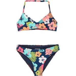 Roxy Детски комплект бикини Roxy Kid's Morning Flower Tri Bra Set Bikini - Mood Indigo Morning Flowers Tw - размер 4 Years (750-2841-0113)