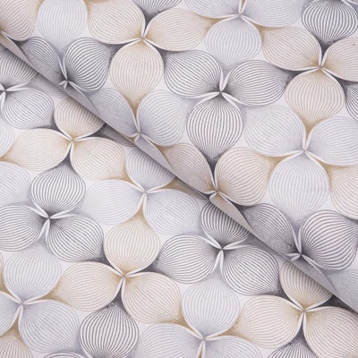 Dekoračná látka PML-031 Designové geometrické obrazce na bielom - šírka 150 cm
