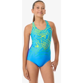 Speedo Splashback dievčenské jednodielne plavky modré