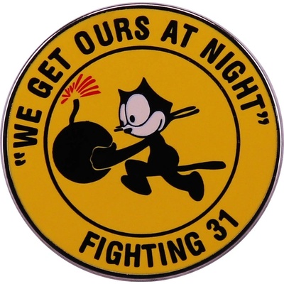 EA smaltovaný odznak VFA-31 Fighting 31 We Get Ours At Night 25mm