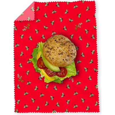 BajaBee Voskový obrúsok Červené včielky M 23x31cm 1 ks