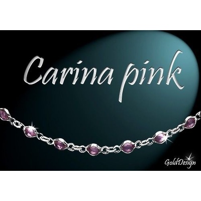 Gold Design Carina pink řetízek rhodium (GD227)